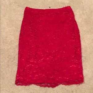 Express Red Pensil skirt